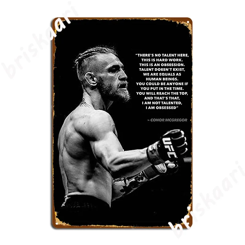 Фото Conor Mcgregor декоративный плакат с цитатой, металлический плакат, персонализированный Настенный декор для клуба, оловянные плакаты с вывесками №2