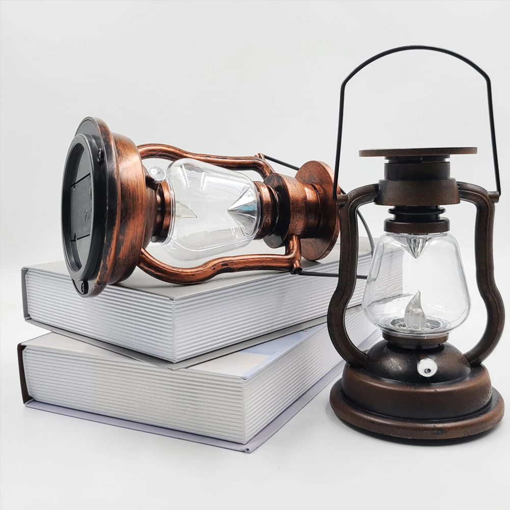 

Retro LED Solar Lights Classic Kerosene Lamp for Bar Club Coffee Shop Decoration Antique Soalr Powered Lighting