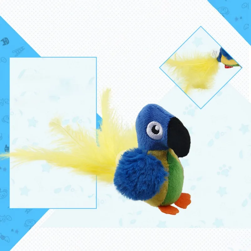 Милый Попугай Ежик игрушки для домашних животных Длинная форма птицы плюшевая