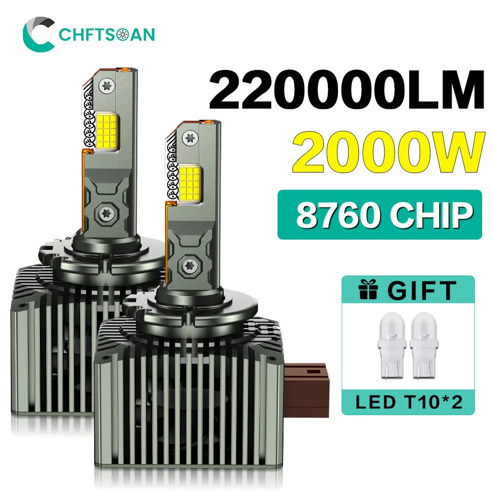 Светодиодная лампа для фар серии Chftsoan D D1S D2S D3S D4S Фара Canbus Супер яркая 2000 Вт
