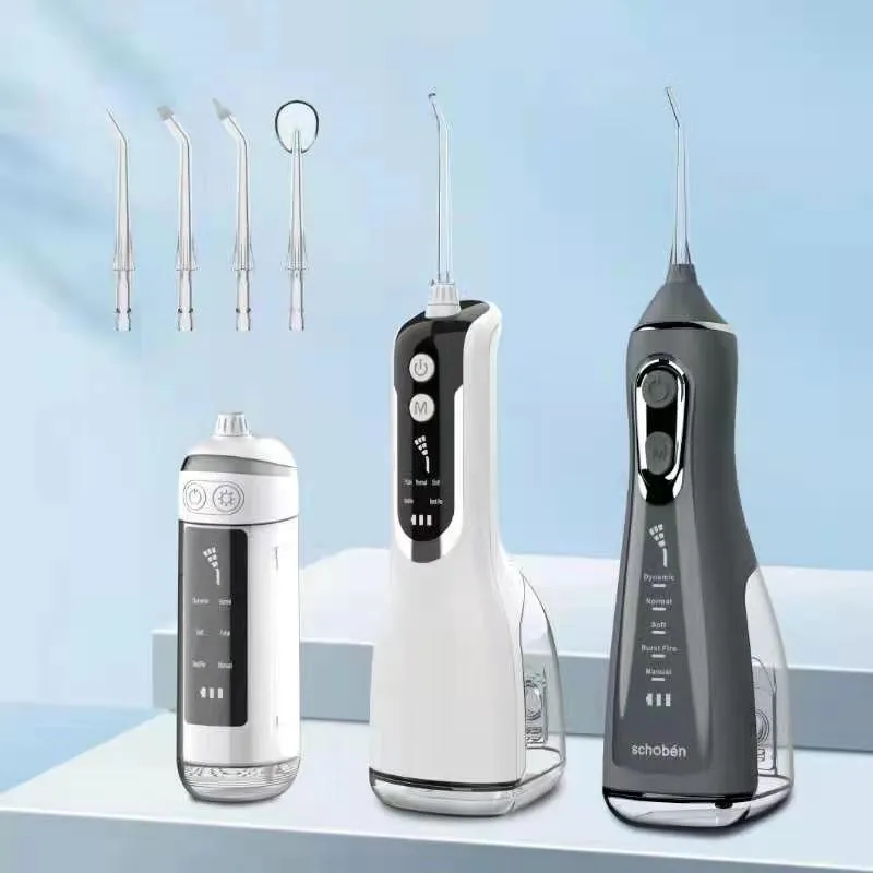 

Oral Irrigator USB Rechargeable Water Flosser Portable Dental Water Jet 300ML Water Tank Waterproof Teeth Cleaner