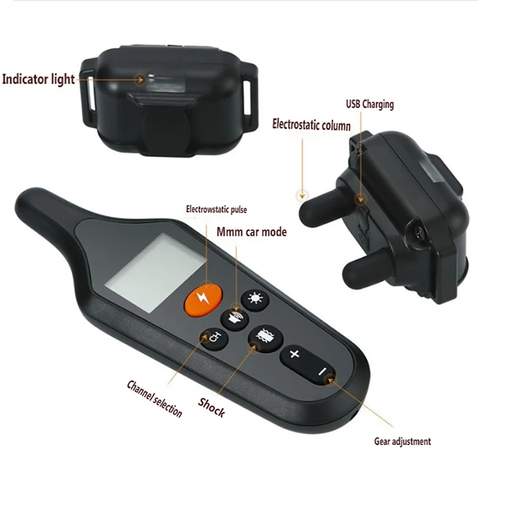 

Дрессировочный ошейник для собак, 800 м, защита от лая, перезаряжаемый, водонепроницаемый