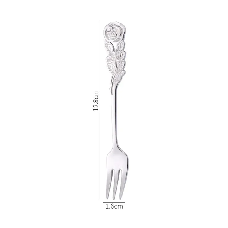 

MEXQCH Чайная ложка из нержавеющей стали с ручкой в виде розы