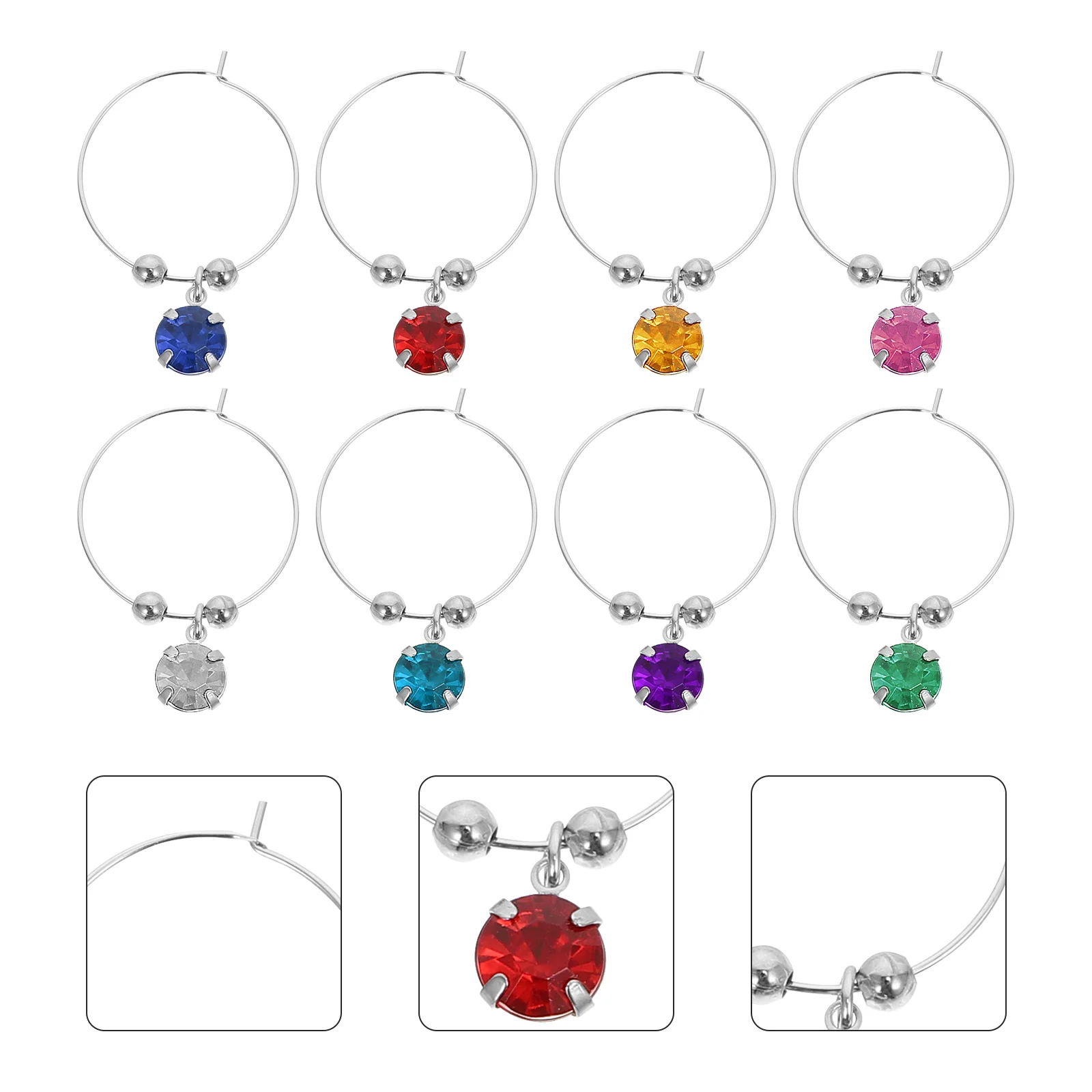 

Glass Charm Charms Christmas Rings Markers Tags Cup Tag Drink Glasses Forlight Marker Cat Ring Decorations Class Signs