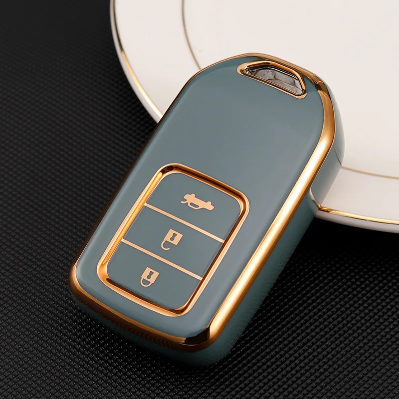 

TPU Car Key Case Cover For Honda Stepwgn Elysion Civic Fit Accord Pilot CRV HR-V MPV EX Odyssey 2013-2018 Full Protector