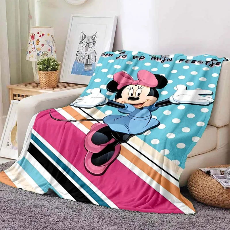 Модное одеяло Минни Микки Маус для дивана мягкое Фланелевое покрывало большого