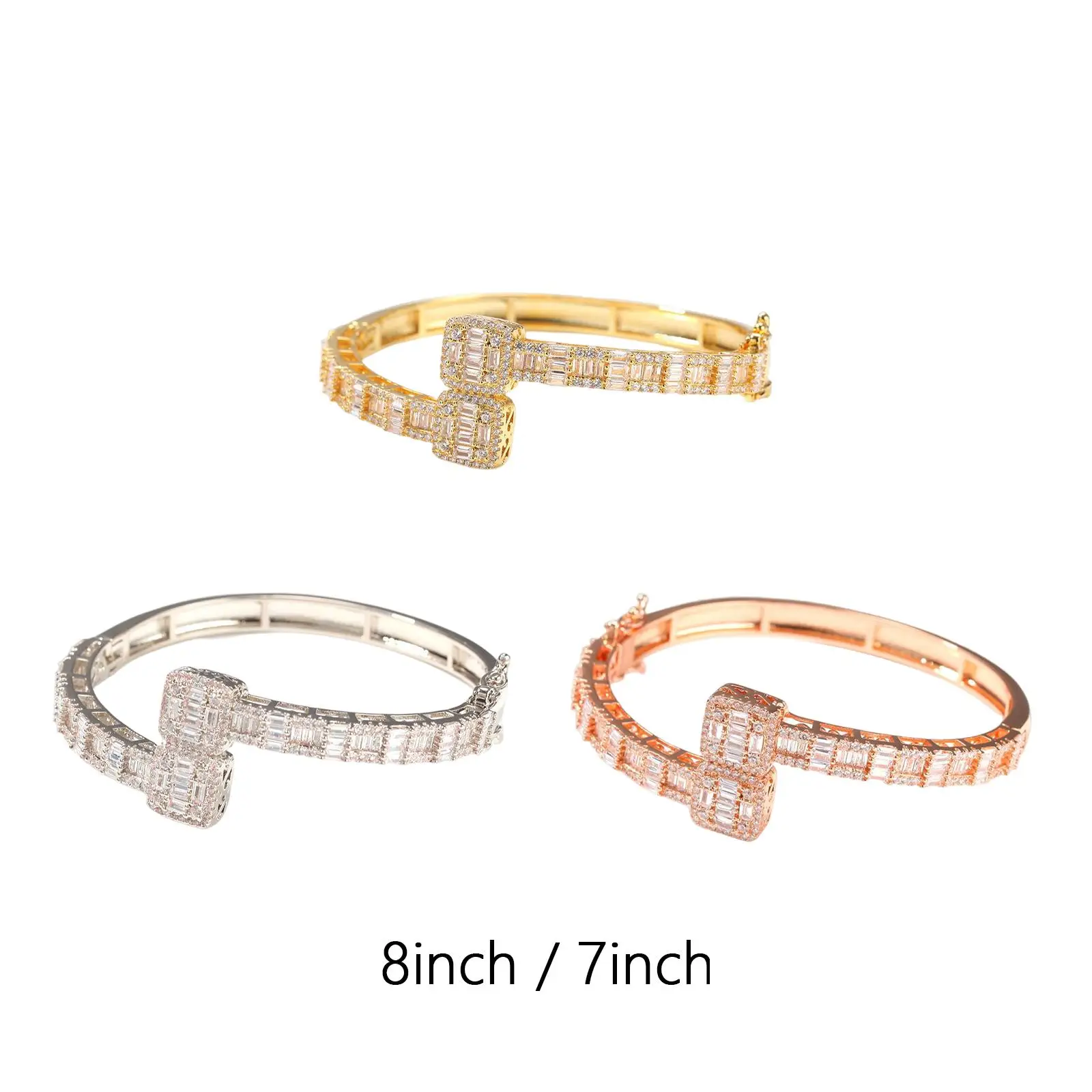 

Modern Bracelet Rhinestones Embellishment Wrist Bangle for Birthday Prom