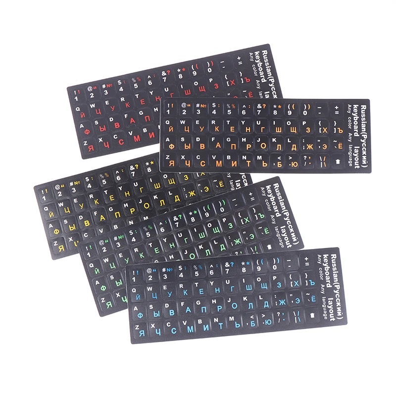

Standard Russian Letters Keyboard Stickers Frosted PVC Keyboard Cover For Notebook Computer Desktop Laptop Keypad Covers Film