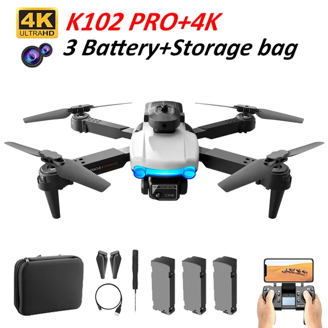 

K102 PRO Drone 4K HD Dual Camera Optical Flow Positioning LED Lights 360 ° Roll Four Axis Aircraft Aerial UAV RC Quadcopter