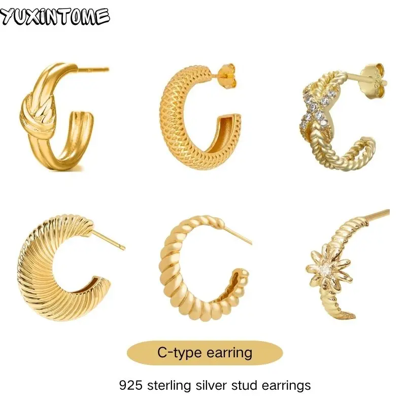 Женские серьги-гвоздики из серебра 925 пробы в стиле Ретро