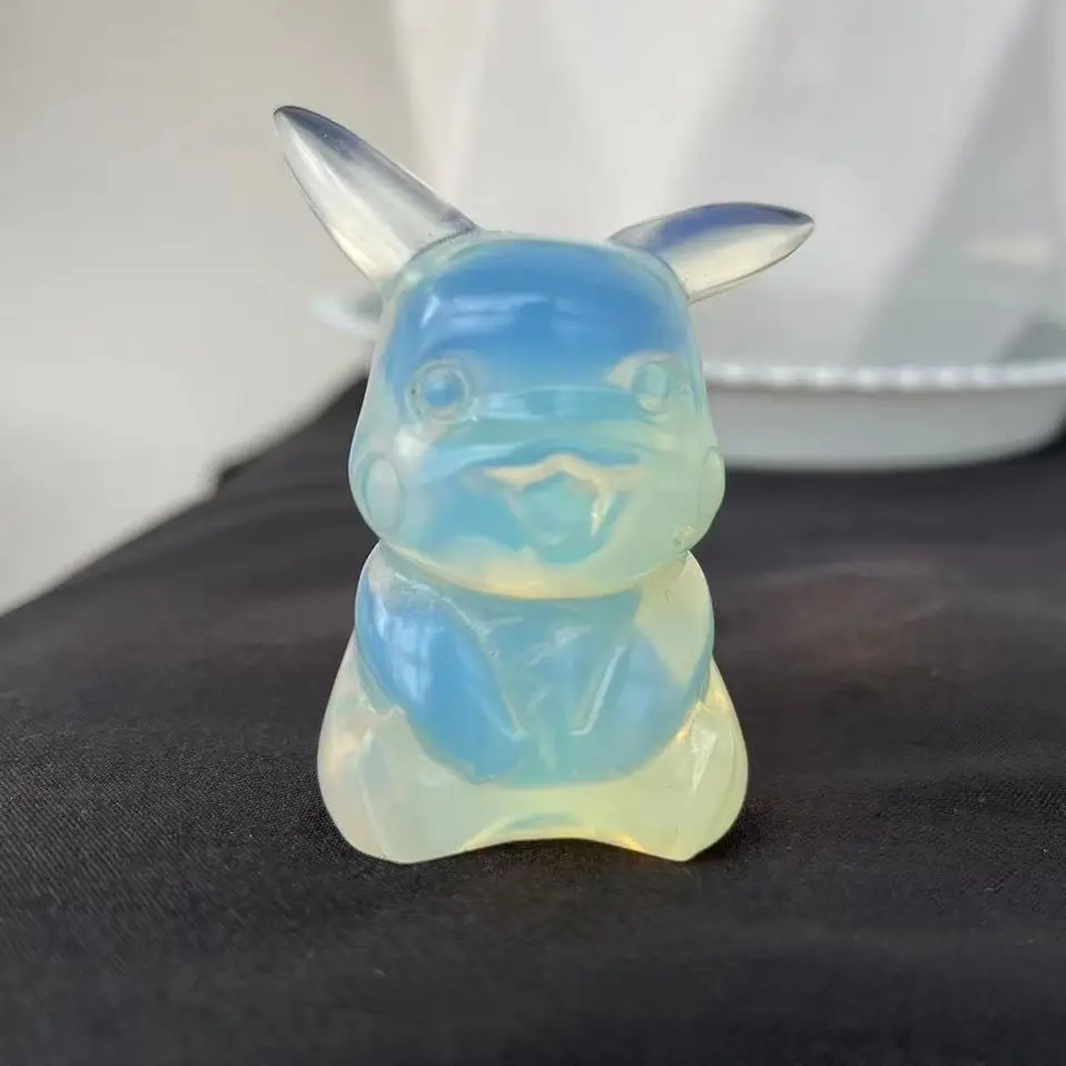 

5cm Blue Opal Stone Shaped Crystal Carved Animals Figurine Decoration Gift Stones and Minerals