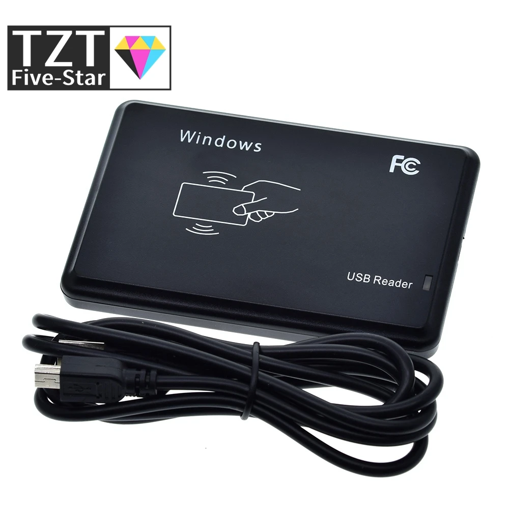 Фото 1/3 шт. USB-ридер RFID EM4100 TK4100 125 кГц, бесконтактный считыватель ID-карт, поддержка Windows и Linux №1