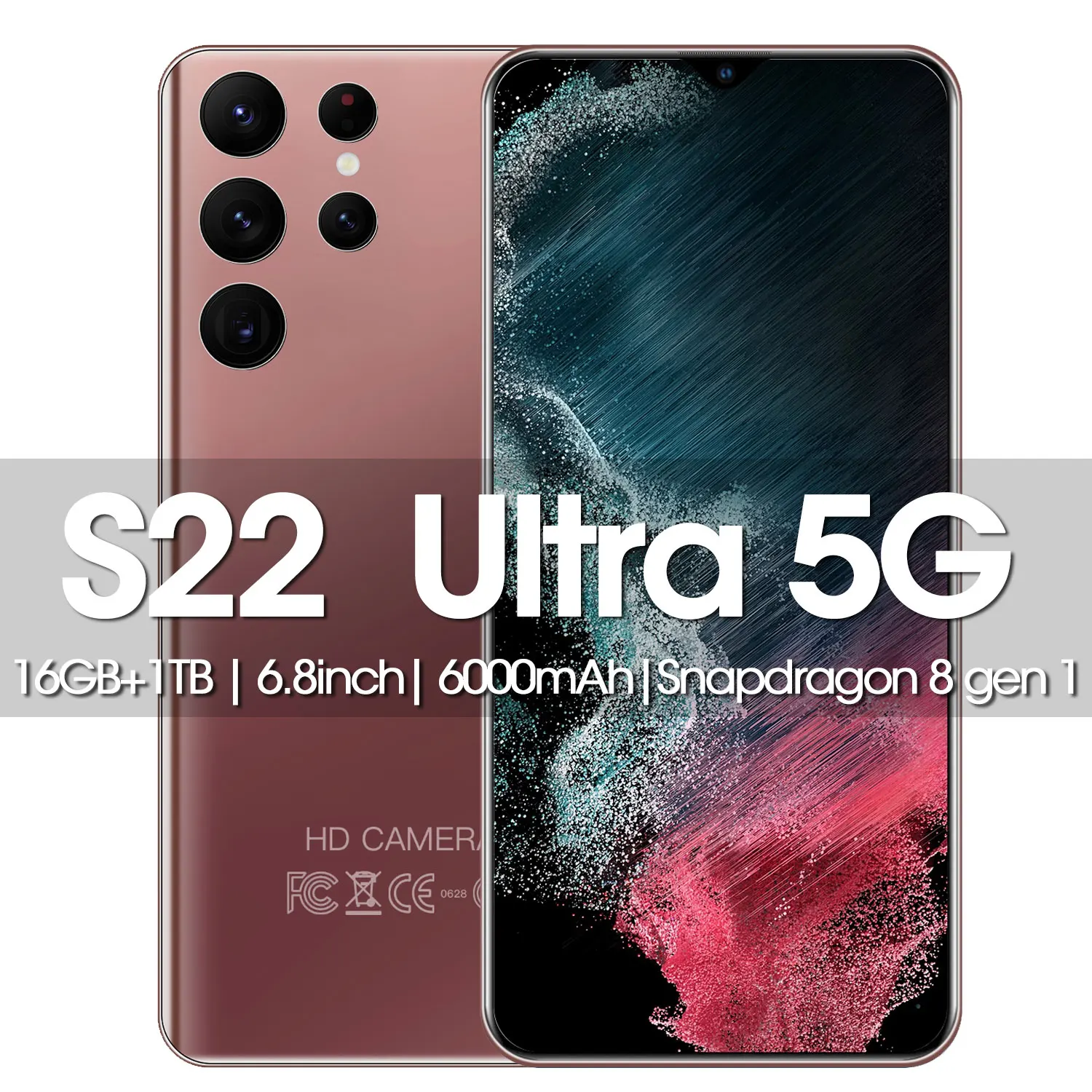 

Новый S22 Ультра мобильный телефон Snapdragon 8 Gen1 телефон 16 ГБ + 1 ТБ телефон