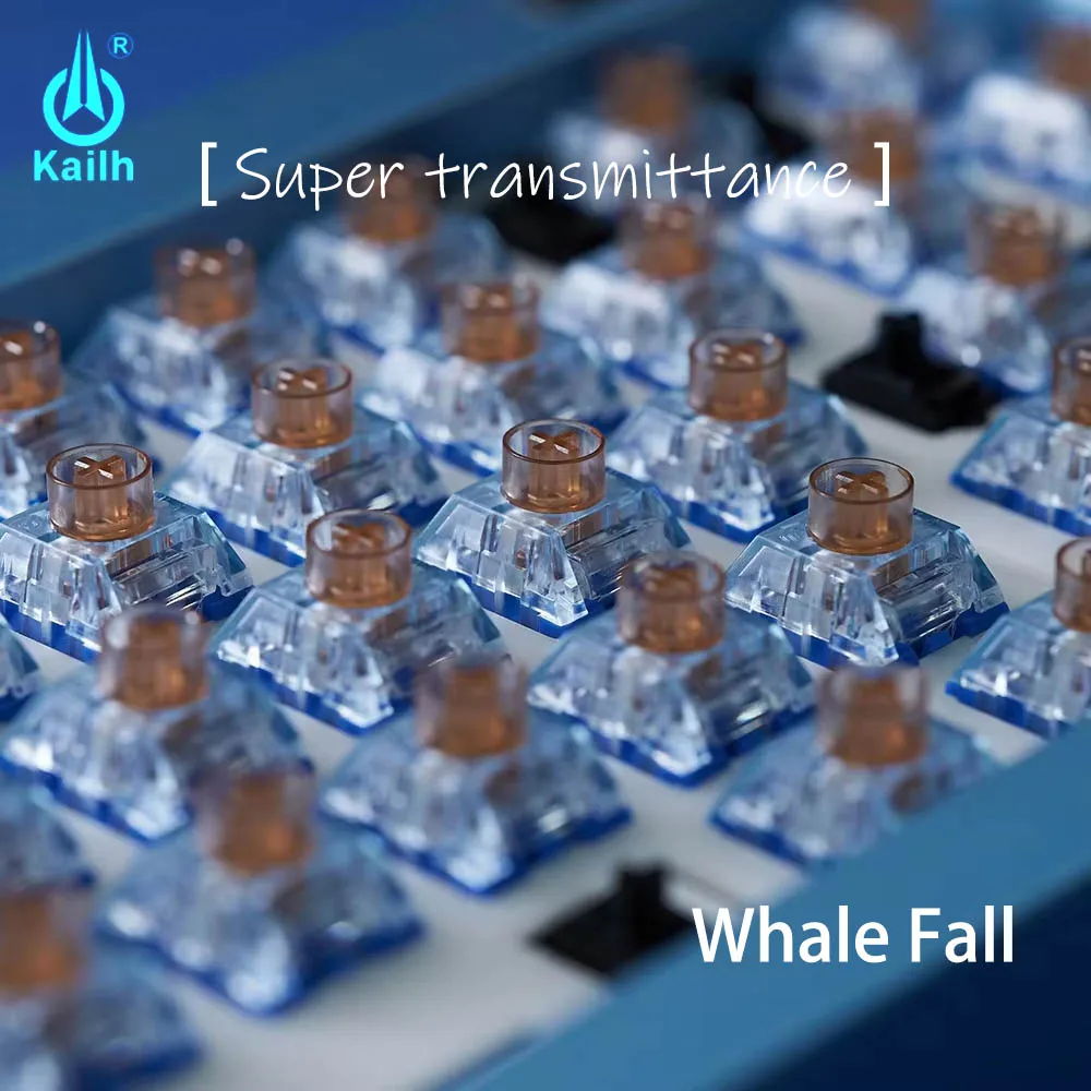 Kailh Deep Sea Box бесшумный переключатель 5-контактный линейный тактильный 45 г Pro Whale Islet переключатели RGB прозрачная смазанная механическая клавиатура GK61 (art.: 3920cd9aff694) - 3920cd9aff694