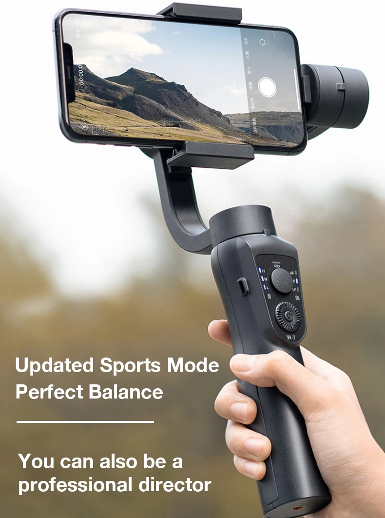 NULIER мобильный телефон Gimbal Smart трехосевой стабилизатор Anti-Shake Портативная