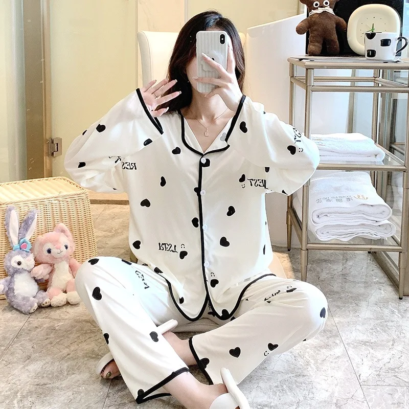 Pajamas Girls Pyjamas Women's Home Clothes For Women Sets Womens Outfits Homewear Trouser Suits Nightgown Costume Dresses Cotton