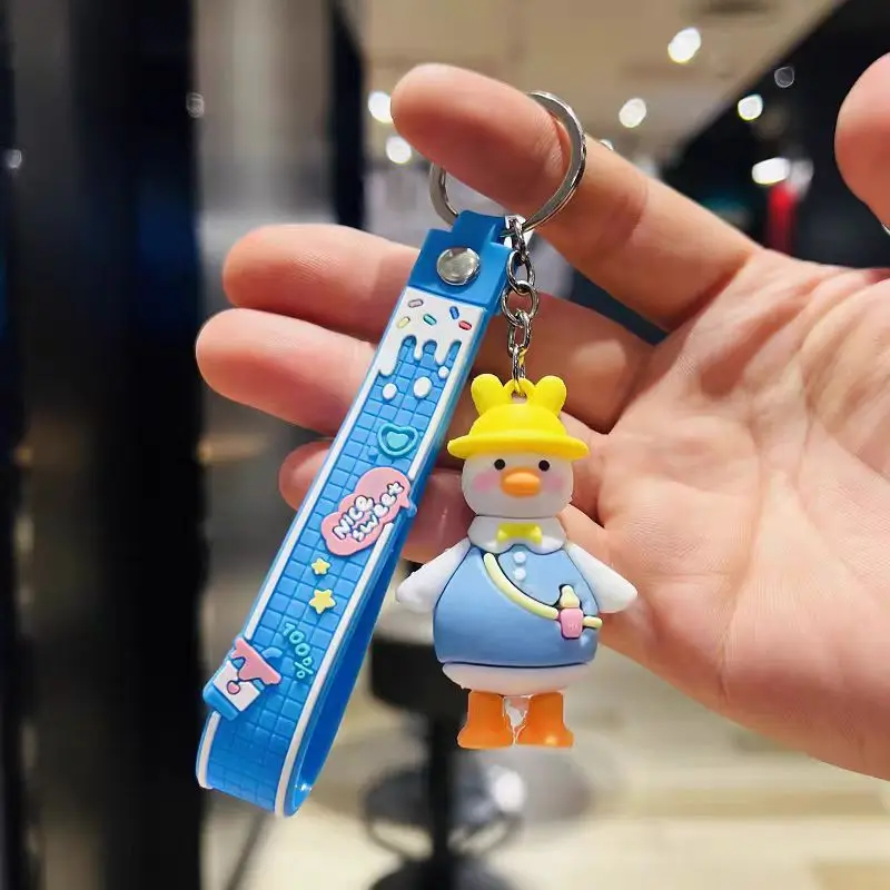 

Полиуретановый брелок-утка красный