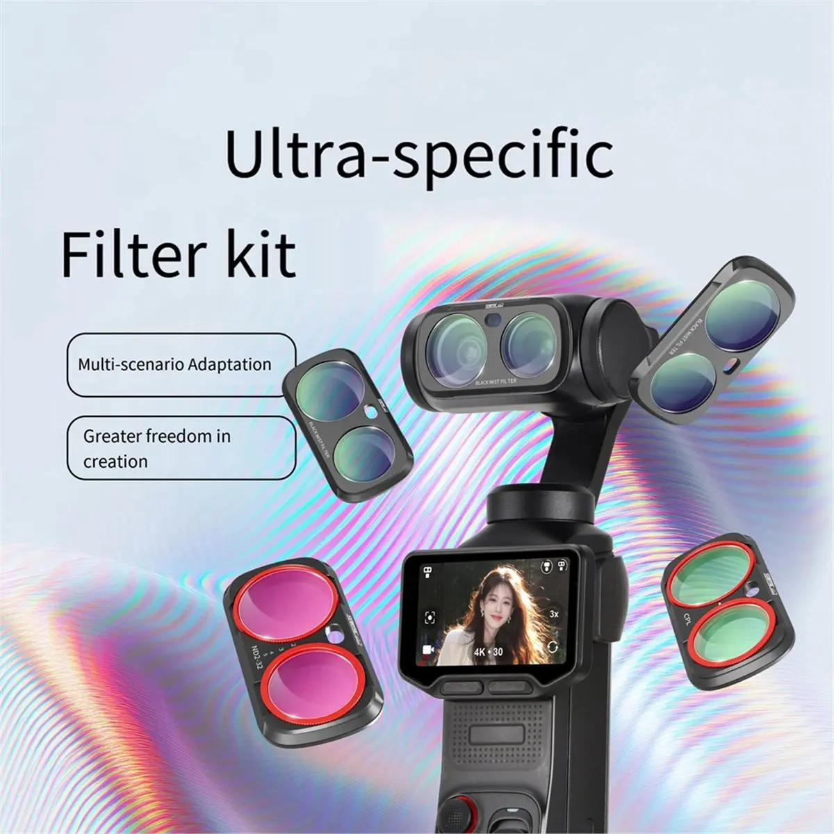 Набор фильтров N05R для объектива Luna Ultra: UV, CPL, VND, ND2-32, Black Mist, Natural Night, магнитный быстросъемный фильтр (art.: 3920dc3288794) - 3920dc3288794