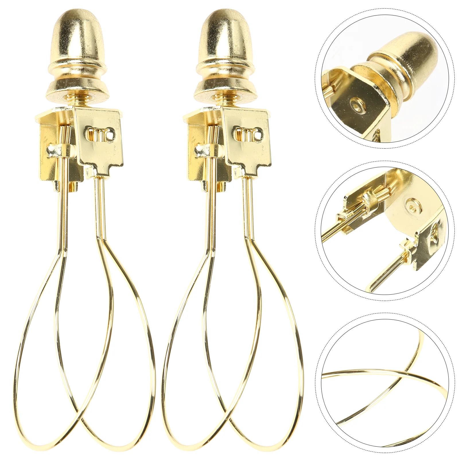 

2 Pcs Small Lamp Shades Table Lamps Light Bulb Clip Adapter On Lampshade Clamp Frame