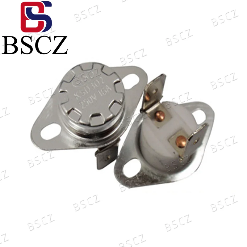 2pcs KSD302 40-300C (Normally closed type)16A250V Ceramic temperature normally closed switch 85C 95C 110C 150C 180C 250C 300C