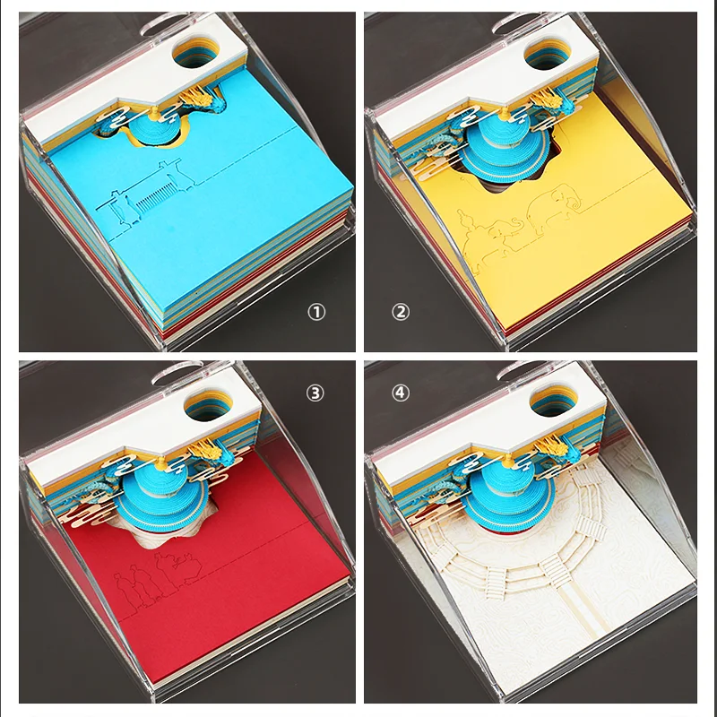 «Omoshiroi Block 3D Memo Pads 155Sheets Notepad Cubes Building Model