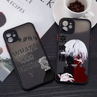 tokyo ghoul anime phone case matte transparent for iphone 7 8 11 12 13 plus mini x xs xr pro max cover