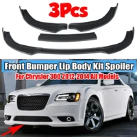 3pcs car front bumper lip splitter diffuser lip deflector body kit spoiler for chrysler 300 srt8 c s base sedan 2012 2013 2014