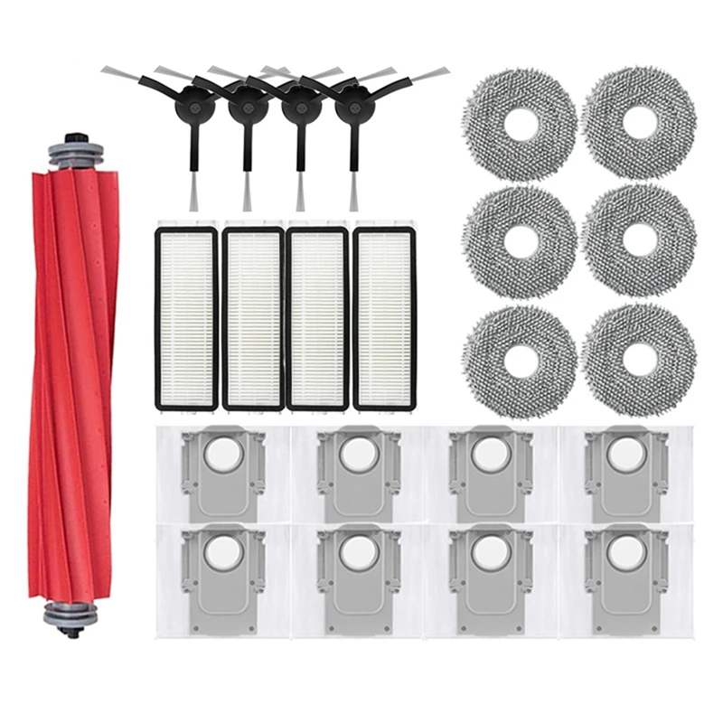 

For Roborock Q Revo / P10 A7400RR Robot Vacuums Cleaner Spare Parts Main Side Brush Hepa Filter Mop Cloths Dust Bags