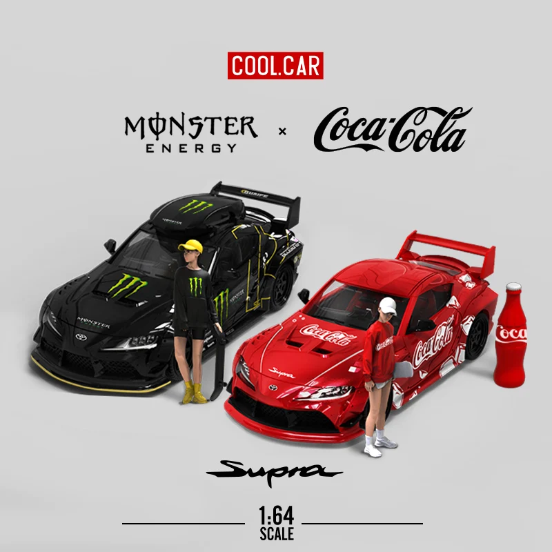

TimeMicro CooLCar 1:64 Toyota Supra Mons ColaRed Diecast Model Car