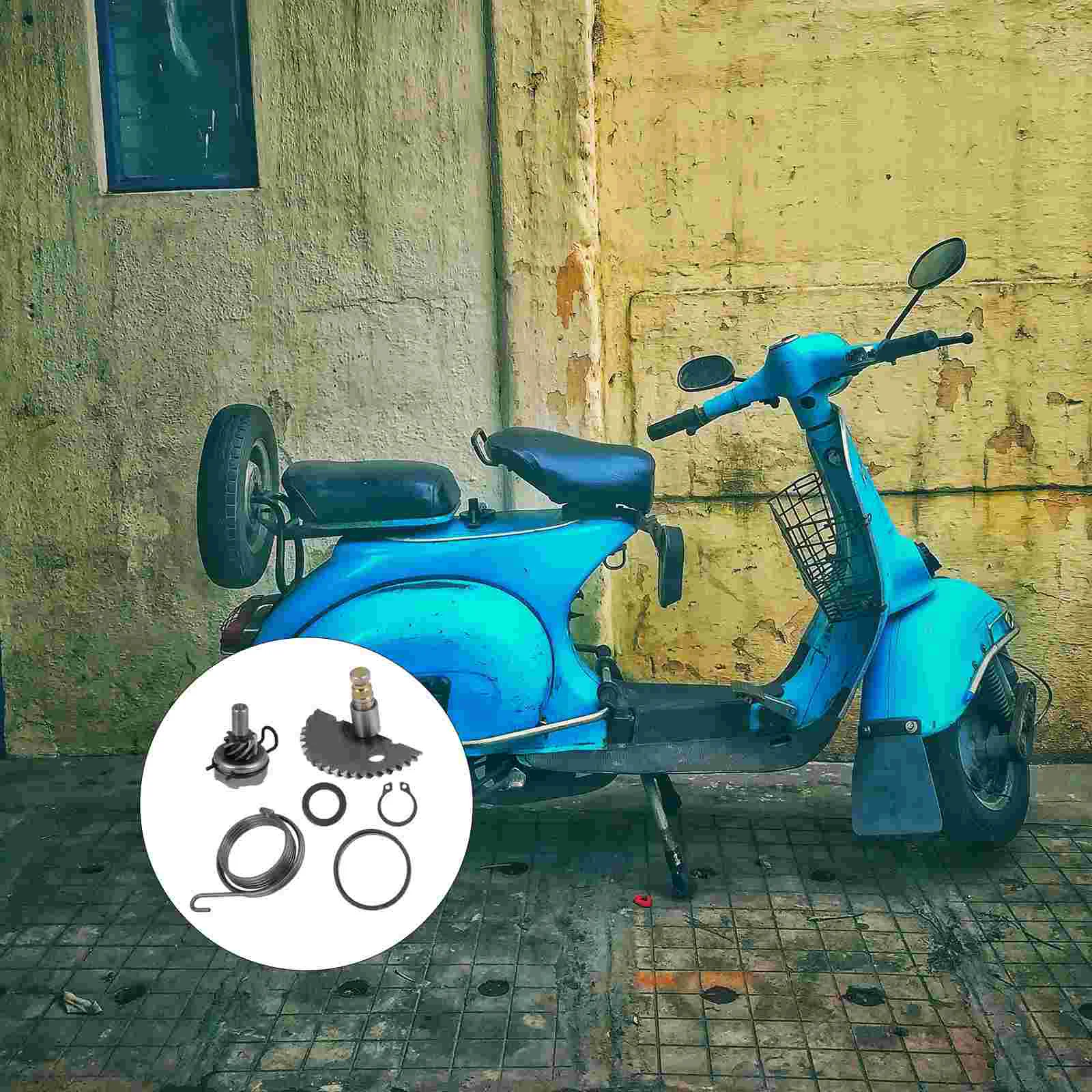 

1 Set Engine Start Gear Kick Start Idler Gear Shaft Scooter Kick Starter Lever
