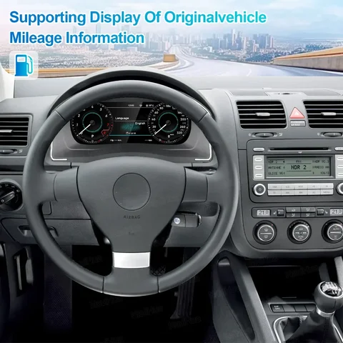 Navihua 10,25 ''ЖК-цифровая приборная панель ЖК-кластер для Volkswagen VW Golf 5 2006, виртуальный прибор, панель, кабина, автоматический счетчик