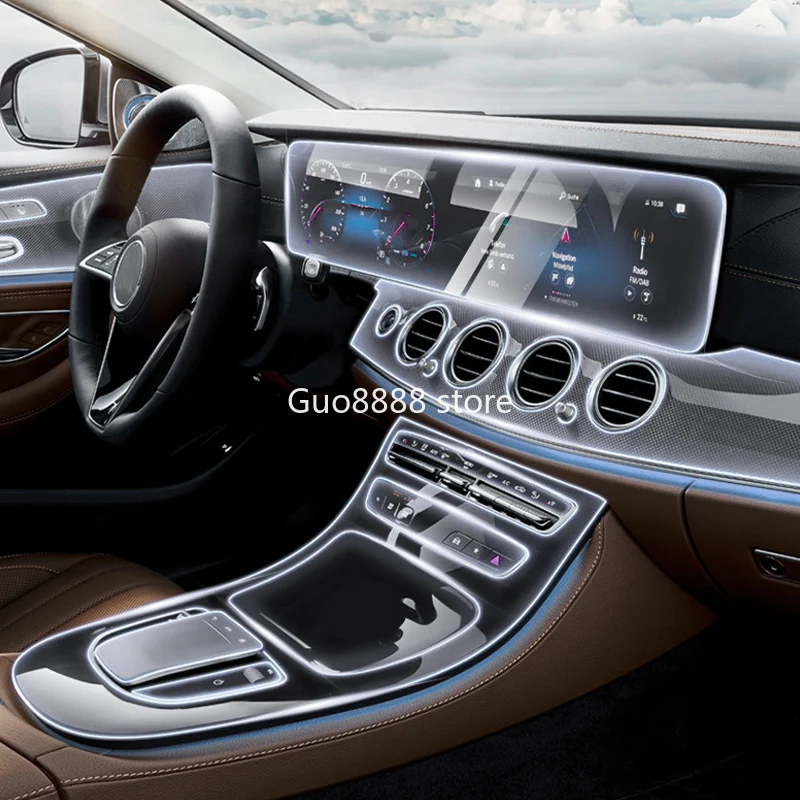 

TPU for Mercedes Benz A C E class GLC GLES GLS Transparent Protective Film Car Interior Stickers Center Console Gear Panel
