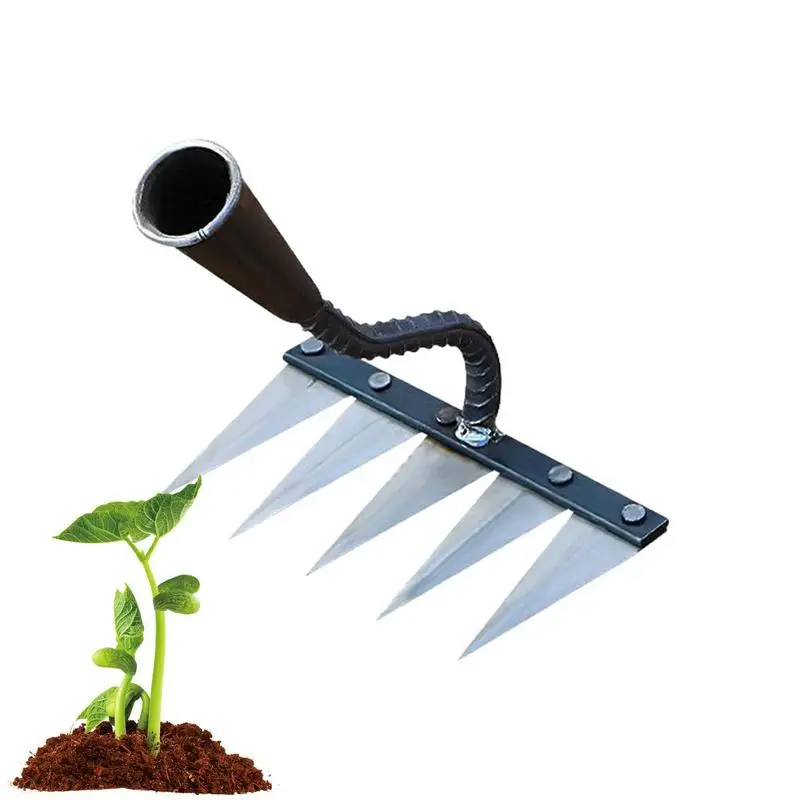

Garden Dethatcher Rake Gardening Heavy Duty Dethatching Rake Metal Head Rake Tool For Loosening Soil Gathering Leaf Leveling