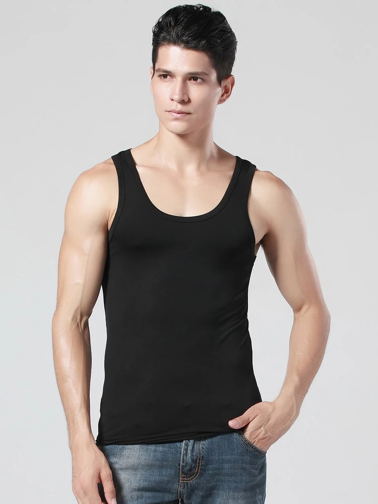 Жилет мужской летний из модала и хлопка тонкая спортивная майка для фитнеса год