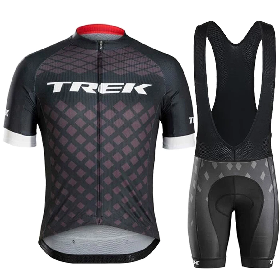 

Black TREK Cycling Team Clothing Bike Jersey 19D Bike Shorts Ropa Ciclismo Quick Dry Mens Summer BICYCLING Maillot Culotte Set