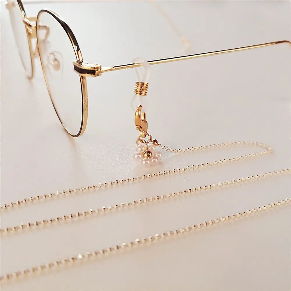 

Fashion Women Men Adjustable Pearl Necklace Strap Glasses Chain Colorful Beads Sunglasses Lanyards