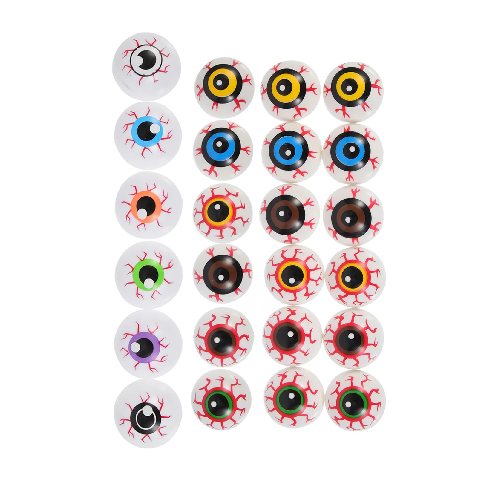 

24 Pcs Stuffed Plush Toy Artificial Bloodshot Eyeball Halloween Prizes False Portable Eyeballs Horror Props Party