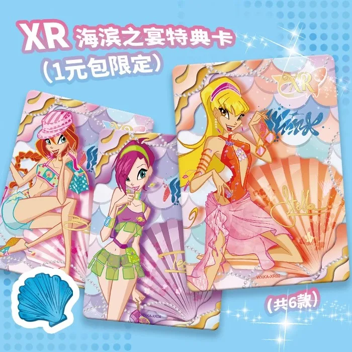 Фото Оригинальная волшебная сумка Winx Club, карточки Fairy Wonderland, карточки с персонажами Блум, Стелла, Флора, аниме-карточки, игрушки, персонализированные подарки на день рождения №3