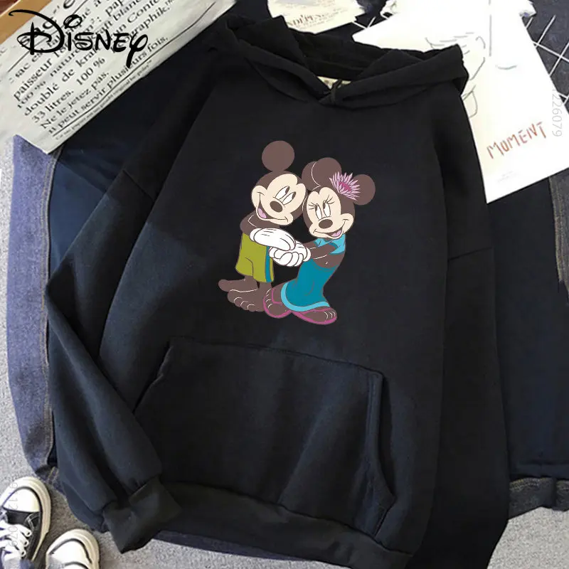 

Mickey Funny Disney Hoodies Sweatshirt Women Cartoon Hoodies Kawaii Mickey Graphic Autumn Winter Unisex Tops Sweatshirts Female