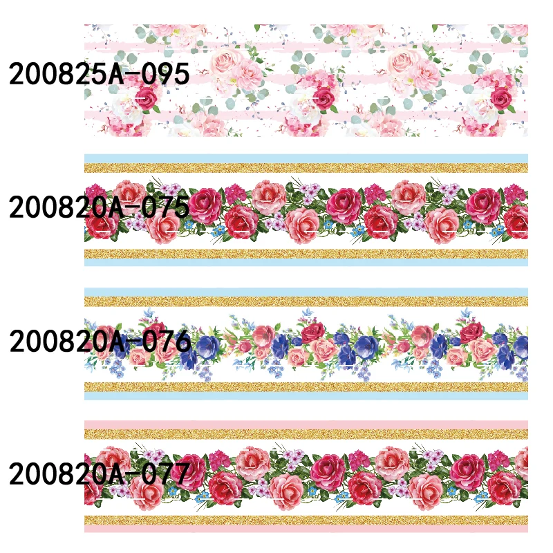 

Liston Red Flower and Stripe Ribbon Grosgrain Printed 10yards for DIy Bow Sewing Holiday Craft Decoration