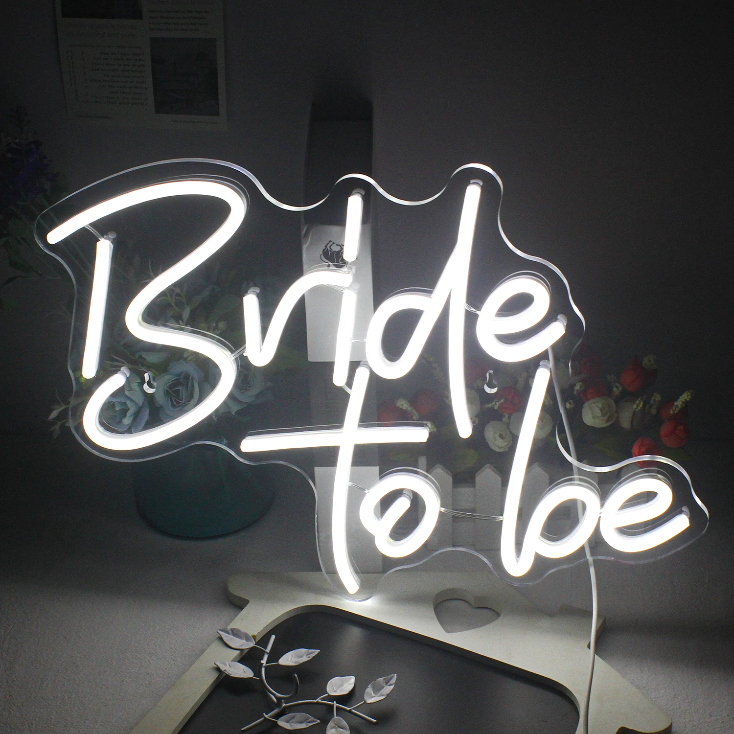 

CHUANQI Neon LED Light Bride To Loe Luminous Signs Party Wedding Shop Room Decor Mural Romantic Personality On Wall Decoration