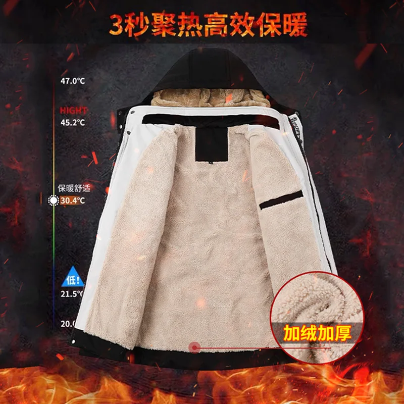 Плюс размер L-7XL зимнее серое пальто бархатная куртка для рыбалки мужская одежда