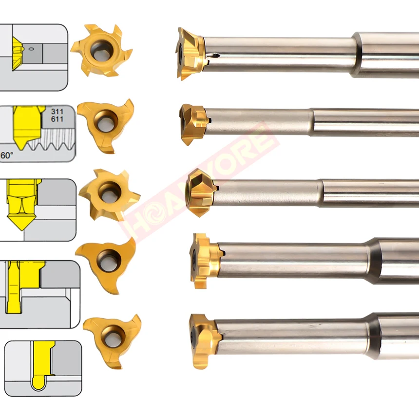 

T-slot TXC HRON SANDVIK milling series Lock the tooth type iscar T6 T8 thread turning face CNC Slotting Cutter Carbide Inserts