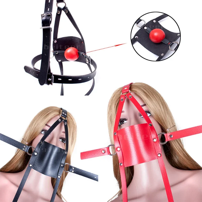 Половина лица из искусственной кожи с силиконовым кляпом для открытия рта