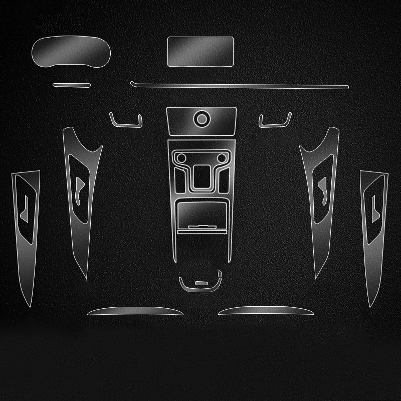 

For Hongqi H5 2020-2023 TPU Transparent Film Car Interior Sticker Center Console Gear Navigator Screen Door Panel Car Accessory