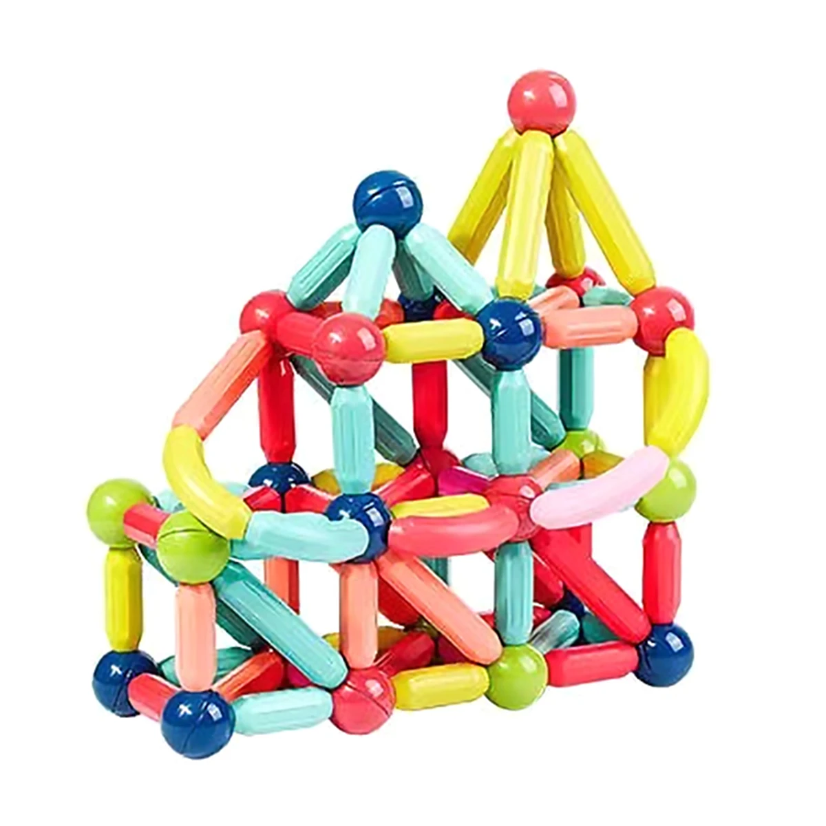 

Набор магнитных шариков и стержней, 70 шт., сборка 3D, набор магнитных строительных блоков для детей старше 3 лет