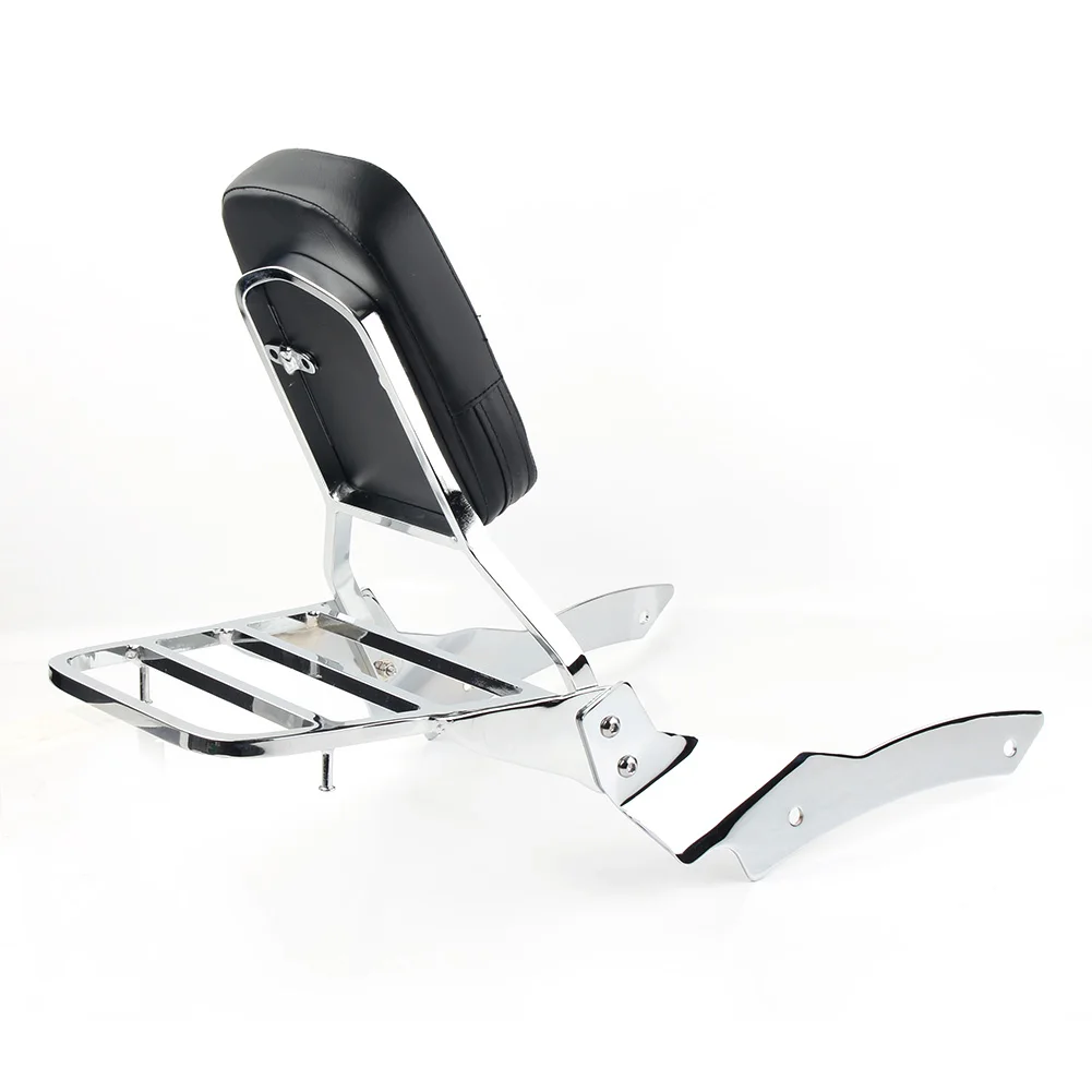 Мотоциклетная пассажирская спинка алюминиевая Sissy Bar с багажником для Yamaha Drag Star