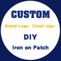 custom chest badges custom brand logo heat sensitive patches thermal stickers on clothes heat vinyl ironing stickers decor