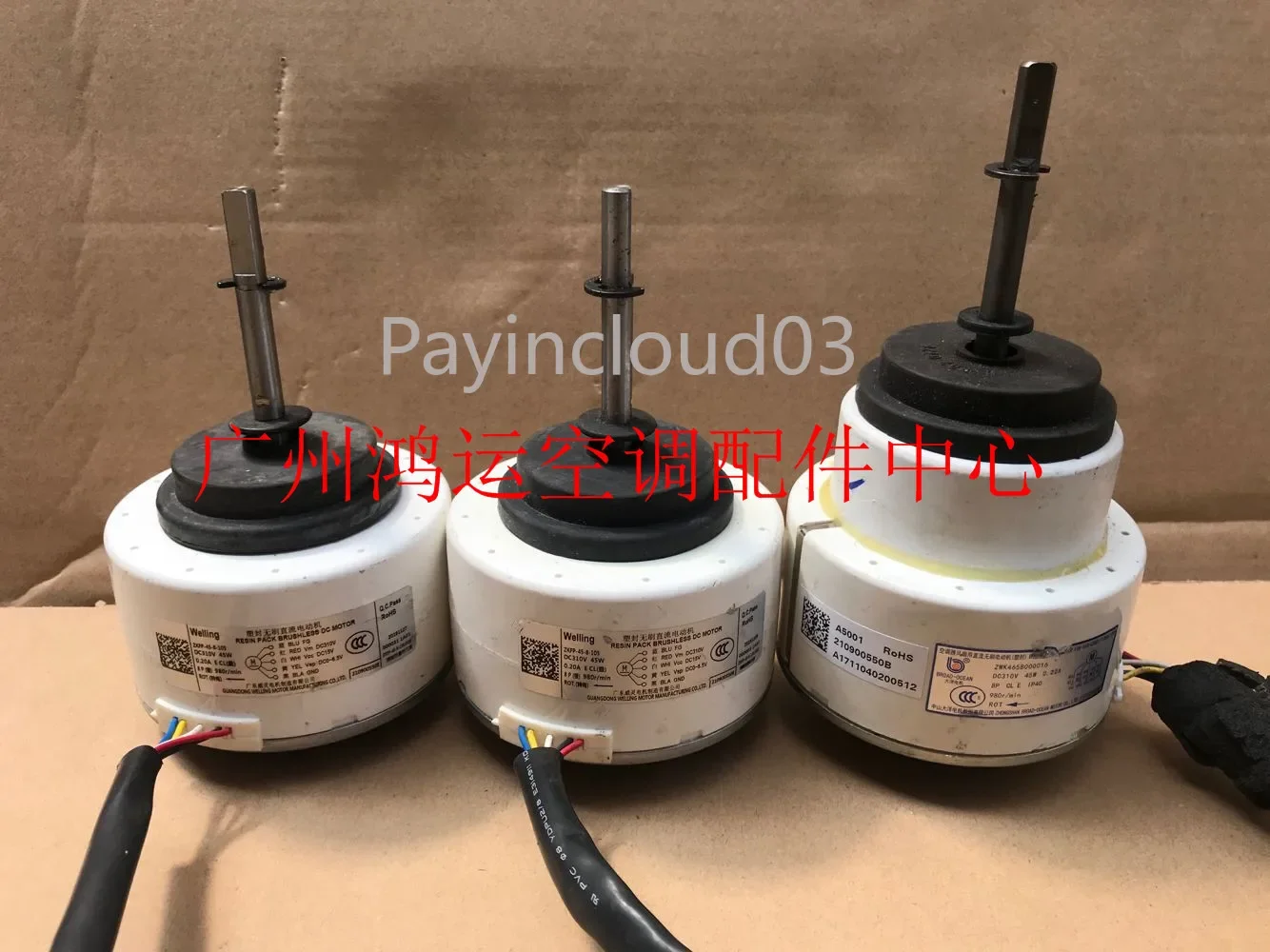 Мотор кондиционера с регулируемой частотой Zwk465b 000016 Вентилятор постоянного тока