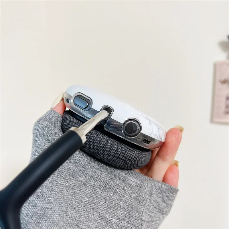 Модный крутой чехол для Airpods Max, защитный мраморный декор для наушников Apple, чехол для Airpods Max, защита гарнитуры (art.: 3920cd3937089) - 3920cd3937089